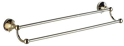 Double porte-serviettes antique pour salle de bain et cuisine en laiton/doré, porte-serviettes mural pour hôtel et maison