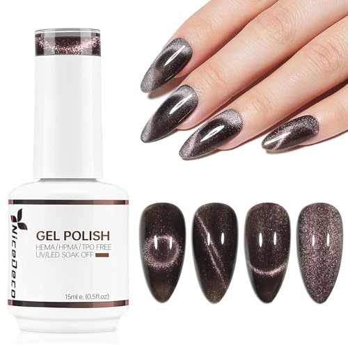 Nicedeco Cat Eye Gel Nail Polish, 15ML UV/LED Soak-Off Gel Polish Nail Art Manicure Pedicure, Salon & Home Use - Long Lasting & Easy to Apply 300
