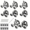 8 PCS Shower Door Rollers with Screwdriver - 25 mm Replacement Shower Door Wheels, Shower Twin Wheels Runner Pulleys, Glass Door Sliding Roller, Bathroom Replacement Parts for Curved Doors
