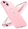 KPPIT Magnetic Case for iPhone 15 Compatible with MagSafe, Shockproof Drop Protection, Frosted Translucent Back Phone Case for iphone 15,Pink