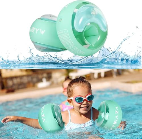LOOWARTS Schwimmflügel ab 1 2 3 Jahr,Aufblasbar Schwimmhilfe und Rund Schwimmflügel Kinder 1-3 Jahre von 5-15kg,Schwimmärmel ab Baby 1-3 Jahr Mit Dreikammer-Sicherheits System.