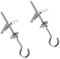HLMYER 2 Pcs 90mm Ceiling Hook for Hanging Plants,Silver Ceiling Hook,Plasterboard Hooks,Ceilings Hooks Heavy Duty,Wing Spring Toggle Hanger,for Cavity Walls Fixing Lights Flowerpots