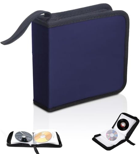 Borsa per CD, Borsa per 40 Dischi, Porta CD Custodia, Dvd Organizzatore, Protezione per CD/Dvd, Borsa per CD per Casa e Auto, Convient pour la Réception et la Finition de Disques(Blu)