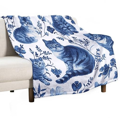 Kuscheldecke Flauschig Decke Katzen-Motiv Fleecedecke Tier Kätzchen Wohndecke Warm Winter Weich, Sofadecke, Decke Couch Blanket, Wohn & Kuscheldecken, Sofa Überwurfdecke 150x200cm