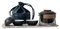 Urban Simple Glas-Schnellbecher, tragbares Reise-Teeset – Zen Black City 1 Kanne 3 Tassen Aufbewahrungstasche