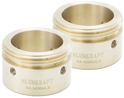 BLUMKRAFT 2 Stück Heizkörper-Adapter aus Messing, kompatibel mit Danfoss RA (20-23 mm) auf M30 x 1,5, für Thermostat/Thermostatkopf M30 x 1,5 männlich