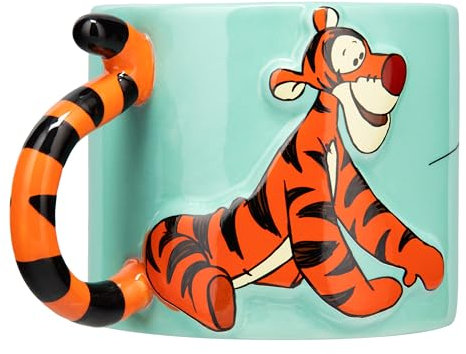 Paladone Disney Tigger Tail Large Ceramic Mug, Officially Licensed Winnie The Pooh Coffee Cup for Tea and Hot Chocolate, Pop Culture Gifts for Kids and Adults