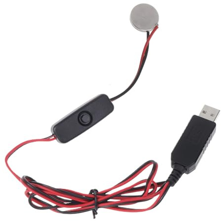 Fpbiagoq USB Auf-3-V CR2032-Fake Batterieladekabel Mit Schalter Stromversorgungskabel Anstelle Von 1xCR2032-Batterie Für Die Uhrenfernbedienung