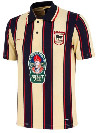 COPA - Ipswich Town FC Auswärts 1997-98 - Retro Fußballtrikot - Herren - Beige;Schwarz
