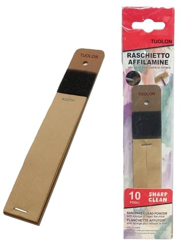 1 PZ Raschietto Affilamine in Carta Vetrata Fine Affila Mine per Mine Matite Pastelli Gessetti Carboncini Compassi Tempera Matite Carta Vetro Raschietto Lame Temperamatite di Carta Vetrata Temperino