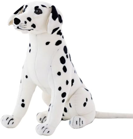 champracer Simuliertes Tier Hund Plüschtier Kuscheltier Hund Lebensecht Dalmatiner Plüsch Puppe Weiche Tiere Kuscheltier zum Spielen & Kuscheln Geschenk für Jungen Mädchen (30cm,Stehend)
