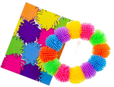 DUCKIEZ Puffer Armband Raupe Fidget Spielzeug Regenbogenfarben