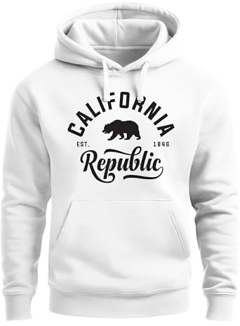 Neverless Hoodie Herren California Republic Kapuzen-Pullover Männer