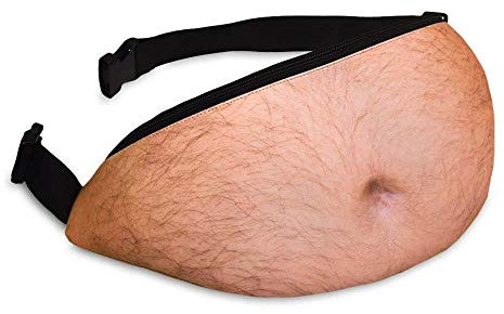 Monsterzeug Gürteltasche Männer, Bierbauch Tasche Beer Belly Bag, Herren Hüftbeutel aus PU-Leder