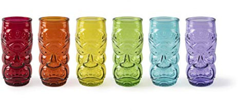 Excelsa Lot de 6 verres TIKI MULTICOL.