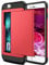 Coolden for iPhone SE 2022 Case Wallet Shockproof Hard Back Soft Bumper Heavy Duty Protective Phone Cases Card Holder Case Cover for iPhone 7/8/SE 2020/SE 2022-Red