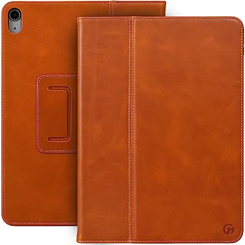 Casemade Funda de Piel auténtica Compatible con iPad Air de 11 Pulgadas M3 (2025)/M2 (2024), iPad Air de 5ª/4ª generación de 10.9 Pulgadas, Funda de Cuero de Grano Completo, Apagado y Encendido