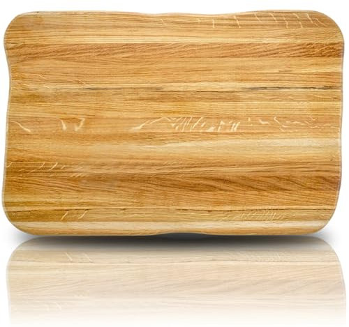 holz4home® La Madera Schneidebrett I Küchenbrett aus Eichenholz (Helles Eichenholz, 60x40 cm)