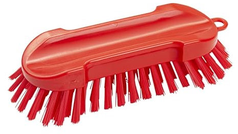Hag Bürsten FC88301 Waschbürste, Hart, Rot, 205mm x 65mm x 55mm, 5 Stück