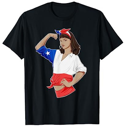 Chilenisches Mädchen I Chilenische Flagge I Chile T-Shirt