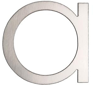 GUIZZO Creart - Numero Civico Esterno e Numeri Civici Esterni con Lettera in Acciaio Inox, Targa Personalizzata Made in Italy, Targhetta Personalizzata Porta Ingresso per Uso Esterno - A, 6.1x6.1H cm