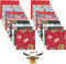 FINDIR 20pcs Baumwollstoff Weihnachten Meterware Patchworkstoffe Baumwolle Paket 25x25cm Stoffe zum Nähen Stoff Meterware Weihnachten für Weihnachtsdekoration Quilten DIY Basteln Handwerken