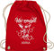 Turnbeutel Rucksack - Kompatibel Oktoberfest - Herzmadl mit Hirsch und Herzen - Unisize - Rot - trachten tasche oktoberfest-tasche bayrisch herz trainingsbeutel trachtenrucksack bayrisches