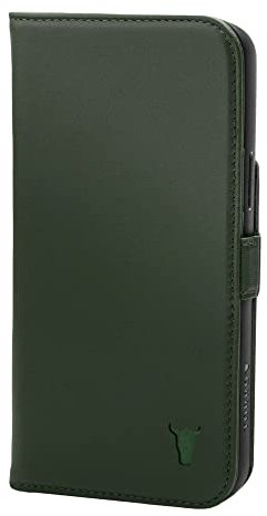 TORRO Leather Case Compatible with iPhone 14 Pro Max – Genuine Leather MagSafe Compatible Wallet Case with Card Holder (Racing Green)