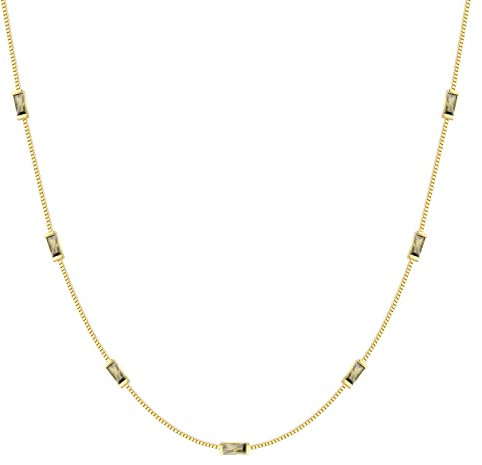 Kette Damen 925 Sterling Silber 14k Vergoldet Halskette Geburtsstein Anhänger für Frauen Schmuck Weihnachten Geburtstags Geschenk für Sie Frau Freundin Mama Valentinstag