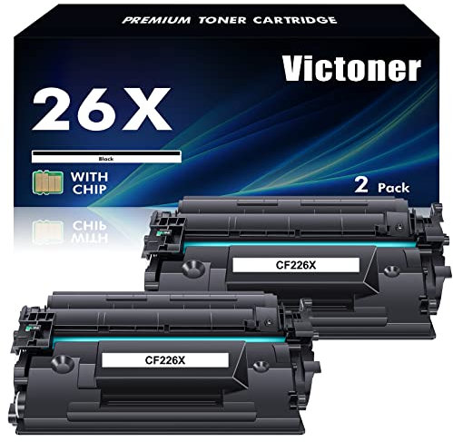 VICTONER Tonerkartusche Kompatibel für HP 26X CF226X 26A CF226A Laserjet Pro MFP M426fdw M426fdn M426dw M402n M402dn M402dw M402d M402 M426 Serie Drucker Schwarz 2er-Pack