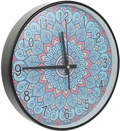 Garneck Moderne Wanduhr Mit Mandala-Muster Geräuschlos Schicke Wanddekoration Für Wohnzimmer