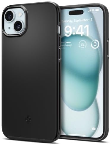 Spigen Thin Fit Case Compatible with iPhone 15 - Black