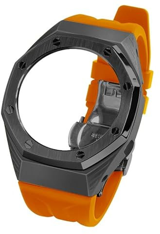 ZEDEVB Für Ga2100 Ga2110 Black Panther Metall Uhrengehäuse Refit Mod Kit GA-2100 Edelstahl Armband Lünette Zubehör, Achat