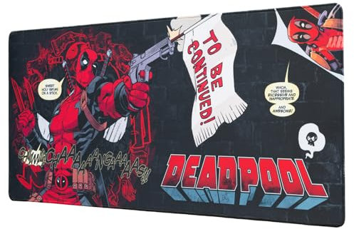 Alfombrilla ratón XXL Marvel Deadpool - Alfombrilla escritorio (Mouse pad XXL: Protector escritorio) | Accesorios gaming - Tapete escritorio : Alfombra escritorio Impermeable y Antideslizante