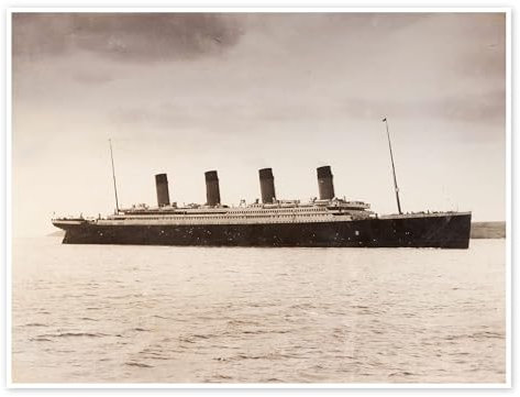 RMS Titanic Poster von Ken Welsh 70 x 50 cm Sepia Wandbilder Wanddeko