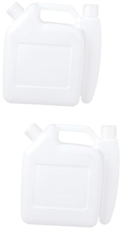 BESPORTBLE 2 Pièces Bouteille de mélange pour Le Carburant Blanc Pot doseur Flacon mélangeur Bouteille de mélange de Carburant Bouteille pour tronçonneuse épaissir bidon d'huile