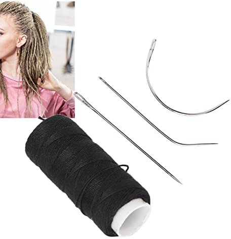 Hilo y Aguja para el Cabello, Herramienta Portátil Liviana, Hilo de Tejer Fuerte para Hacer Pelucas, Extensión de Cabello con Material ABS