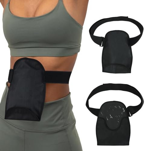 AQUASHIELDING Stomabeutel-Abdeckung mit verstellbarem Fixierungsband, wasserdichte Stoma-Duschabdeckung, Stomabeutel, Dehnbare Kolostomie-Beutel-Abdeckung (2 Stück)