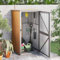 Keyroto Capanno per Attrezzi da Esterno Casetta da Giardino Casetta Porta Attrezzi da Giardino in Acciaio Zincato-Marrone-88 x 89 x 161 cm