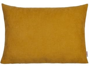 beties Farbton-Serie Kissenbezug ca. 25x35 cm Premium Uni kleine Kissenhülle aus deutschem Unternehmen, Chenille-Haptik in Raumausstatter Qualität - Curry-gelb