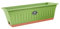 LOVIVER Blumenkasten für Fenster, Gemüsekasten, Fensterbank-Pflanzkasten, 50 x 19 x 16 cm, rechteckig, für Hof, Veranda, GrÜn
