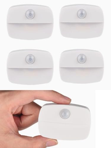 LEBEXY 4 Pack LED Nachtlicht mit Bewegungsmelder,Smart Warmweißes Nachtlampe für Kinder Schlafzimmer Flur Küche Wohnzimmer, Badezimmer Treppe, Garage (4 Pack)