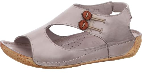Gemini Damen Sandale Lederschuhe mit Elastikeinsatz 336069-02, Größe:41 EU, Farbe:Grau