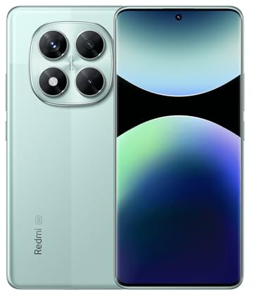 Xiaomi Redmi Note 14 Pro 5G + 4G LTE (512GB + 12GB) NFC Rilasciato tutti gli operatori con Nom Modello Global 6.67 120Hz 200MP Pro AI Triple CAM (24090RA29G) Dual Sim (Coral Green)