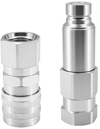 Ovabeyna Flachkupplungs-Set mit männlichem und weiblichem Kopf, 7246777 7246790, kompatibel mit Bobcat 542 653 751 853 963 B100 B200 B250 BL275 319 320 334 418 425 428 430 E 08 E10 E32i E35 2300 5600