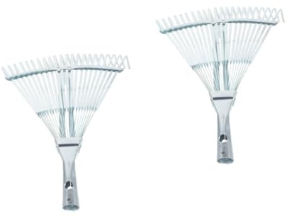 Veemoon Gartenrechenstiel Handrechen Für Den Garten Einstellbar Gras Bandit Lüfter Handhaben Rasenlaubrechen Schleife Im Freien Trimmer Lagerrechenaufsatz Stahl Mit Hohem Kohlenstoffgehalt