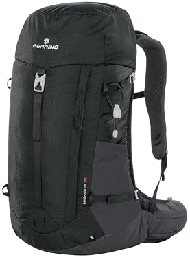 Ferrino Rucksack Hikemaster 36, entworfen und speziell für das leichte Backpacking, Schwarz, 36 Litri