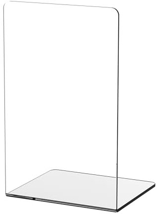 EH Design Acryl Buchstütze – 2er Pack Transparente & rutschfeste Buchstützen – 7X bruchfester als Glas – Unsichtbare, rutschfeste Buchhalter für Zuhause & Büro – Made in DE