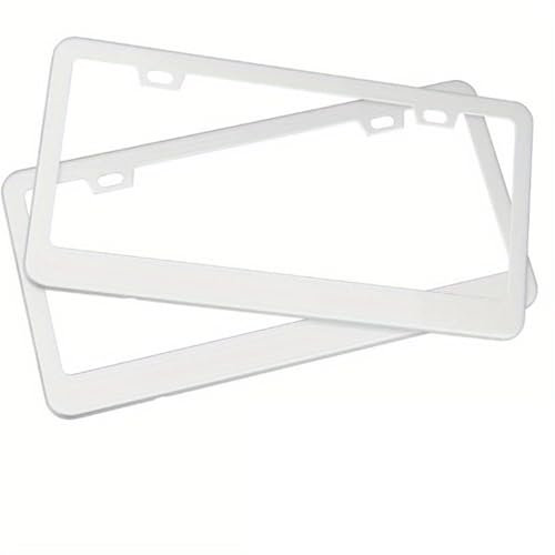 SXLGDW 2pcs Car licence plate frames,Compatible with BMW 1 Series 2 Series 3 Series 4 Series 6 Series 8 Series,Car Accessories,2-White