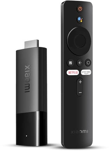 Xiaomi TV Stick 4K, Mi Streaming Android TV Stick, Chromecast integriert, Bluetooth-IR-Fernbedienung Kompatibler Assistant Vocal Google, Unterstützt Dolby Atmos, Dolby Vision und DST HD